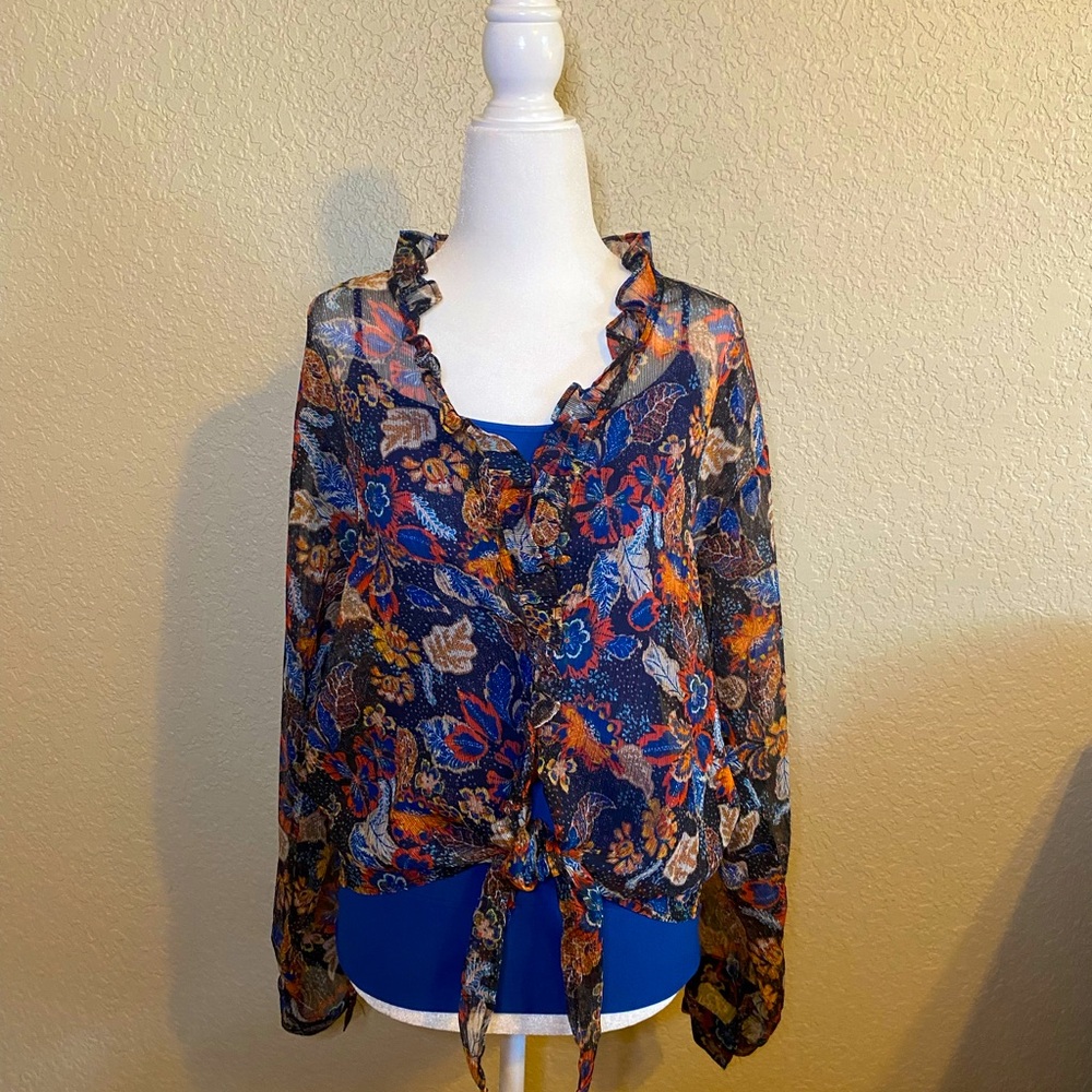 Dear John Sheer Floral Blouse